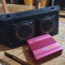 Speakers With Tweeters Box And Amp
