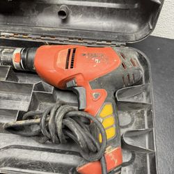 Black & Decker  Quick Connect Drill Corded Orange and Black Drill 5Amp 120V