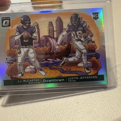 2024 Panini Donruss Optic JJ McCarthy-Justin Jefferson Dual Downtown Vikings #9