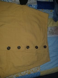 Cute yellow corduroy skirt size L