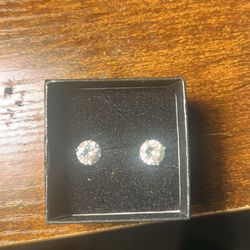 8mm Cushion Cut Diamond Earrings