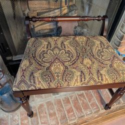 Vintage Mahogany Vanity Bench Circa 1950 s