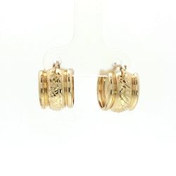 Ladies 14k Yellow Gold 1/2-inch Hoop Earrings 1.4G 11057670