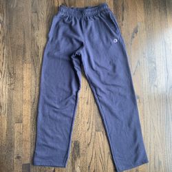Champion Pants Mens Navy Blue Fleece Sweatpants Elastic Waist Logo Athletic M
