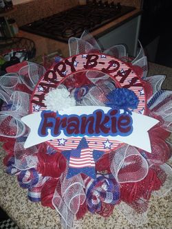 Happy birthday wreath