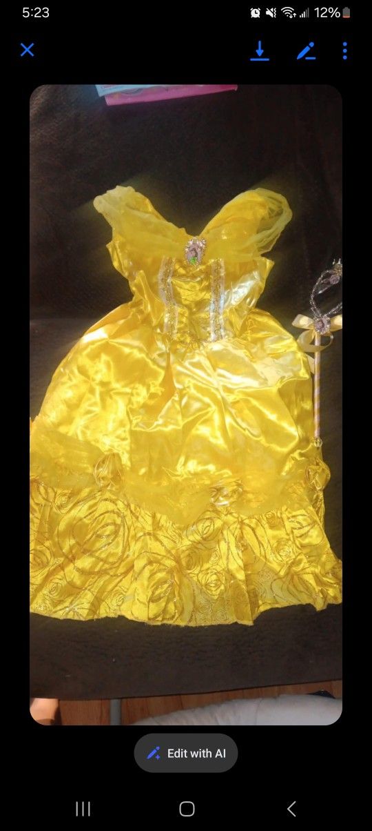 Girl Halloween Belle Costume/disfras