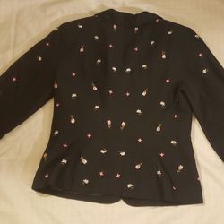Travis Ayers Silk Floral Embroidered Jacket (Size 8)