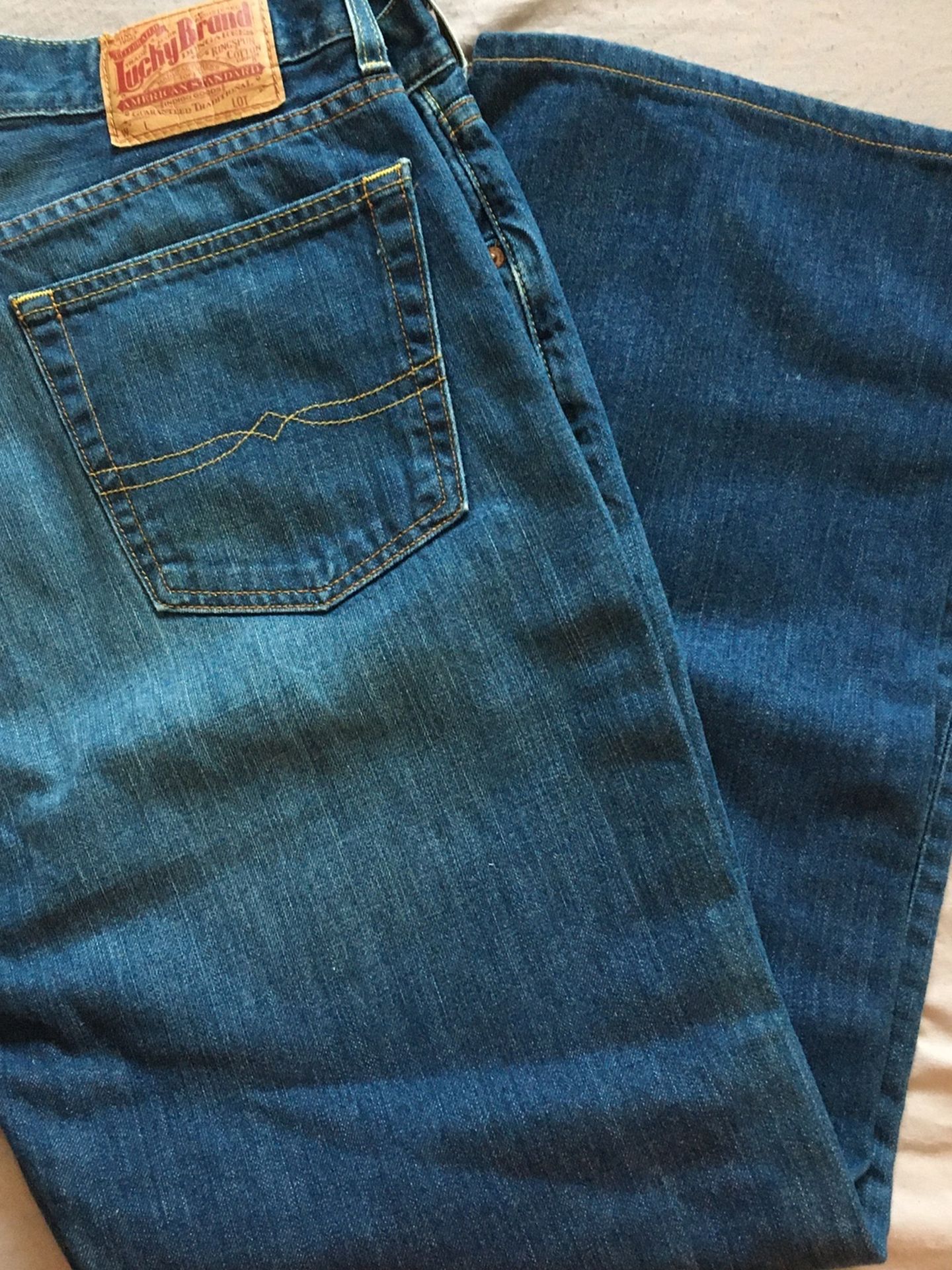 Mens Lucky Brand Jeans Wide Leg Sz 33