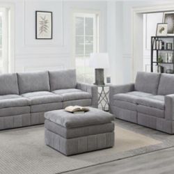 Sofa, Love Seat & Ottoman