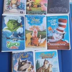 Vintage MCA Universal VHS MOVIES-Lot of 8