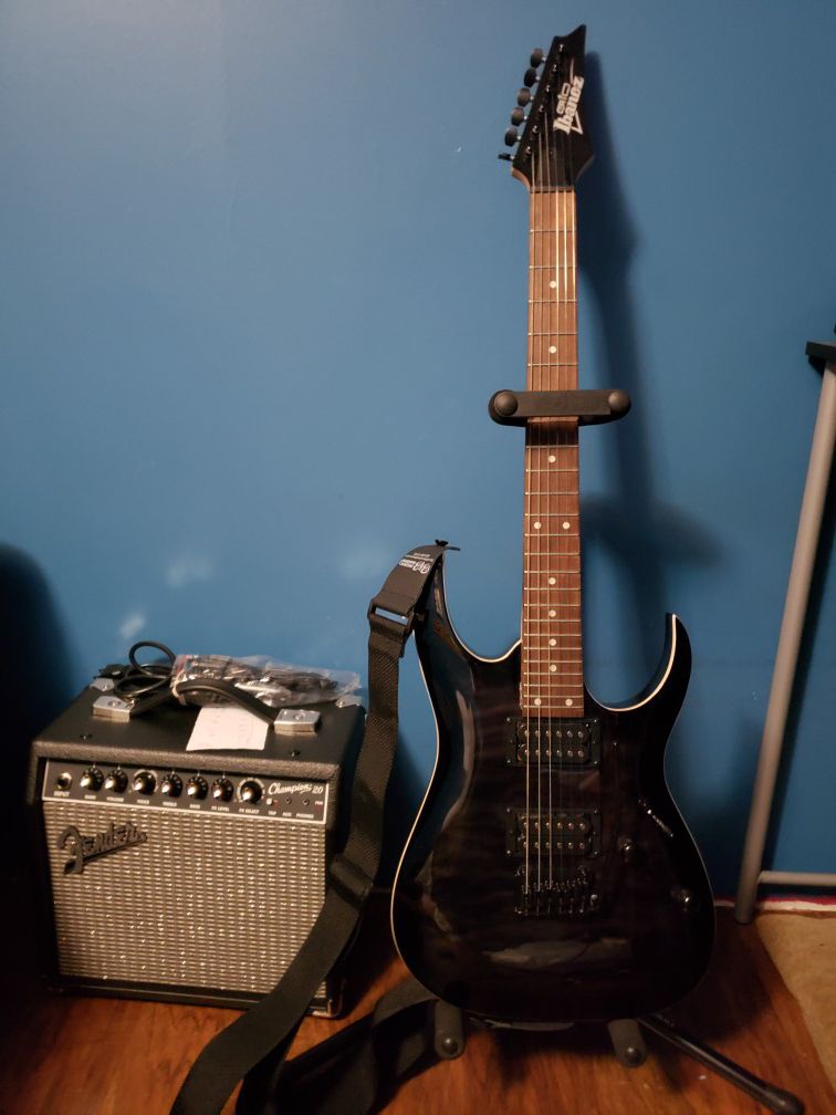 Ibanez gio guitar with amp