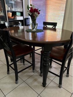 Dark hardwood  cherry dining table