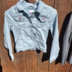 Jean Jacket,Nike Shirt, Bl Jacket, White Shorts