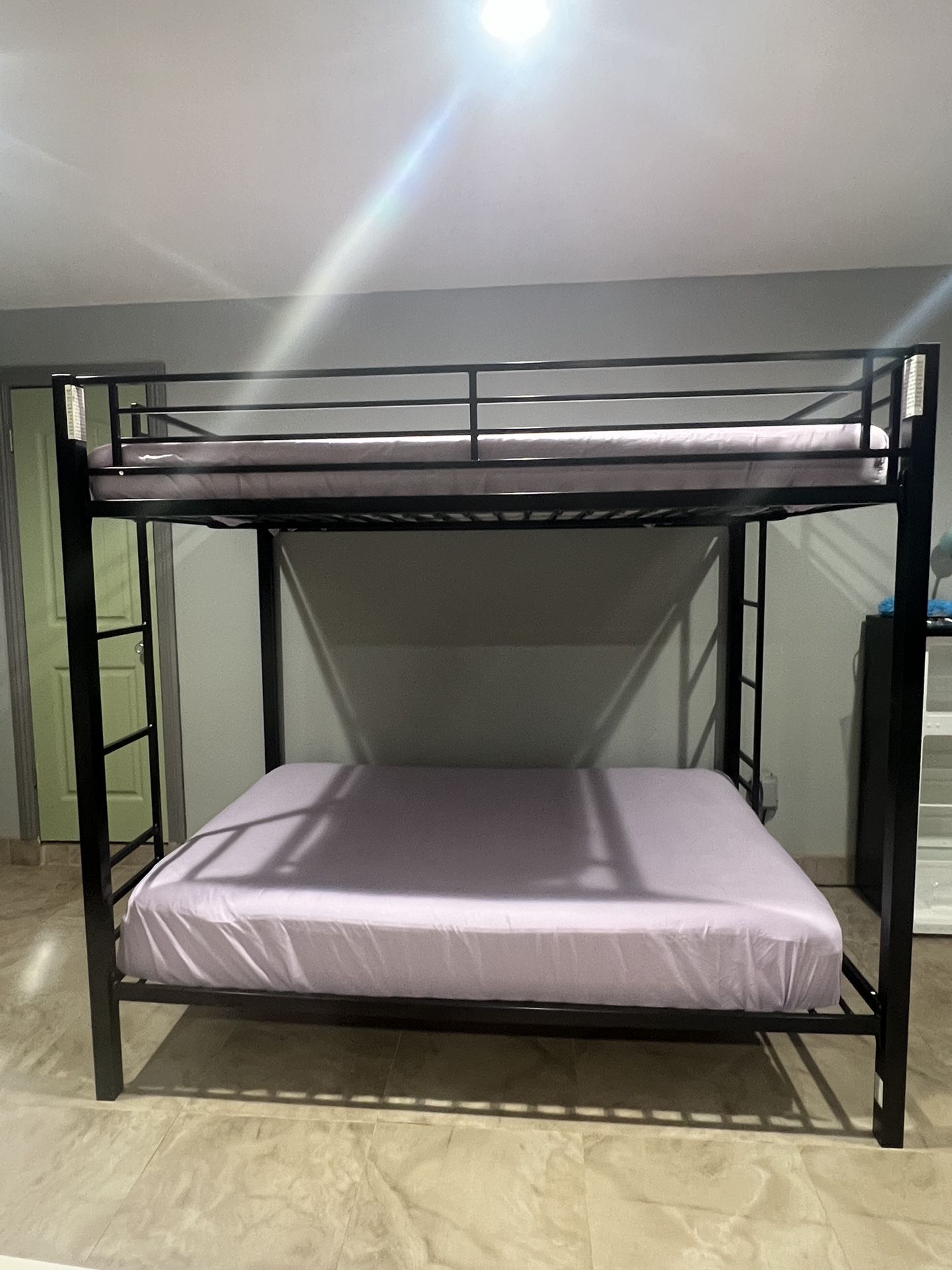 Bunk Bed Full Size Over Full Size Bed Come with Mattresses for Sale in