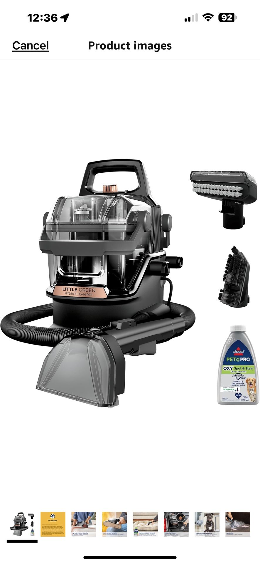 Title BISSELL Little Green HydroSteam $160