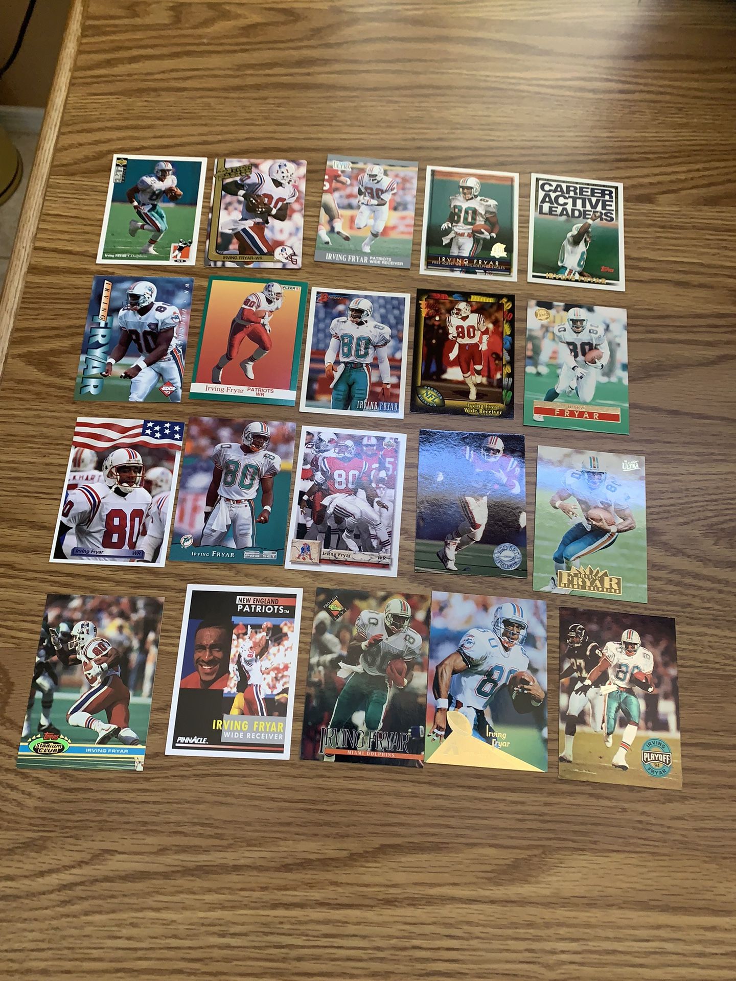 20 Irvin Fryer Miami Football Cards