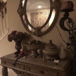 Console Table And Mirrior Set