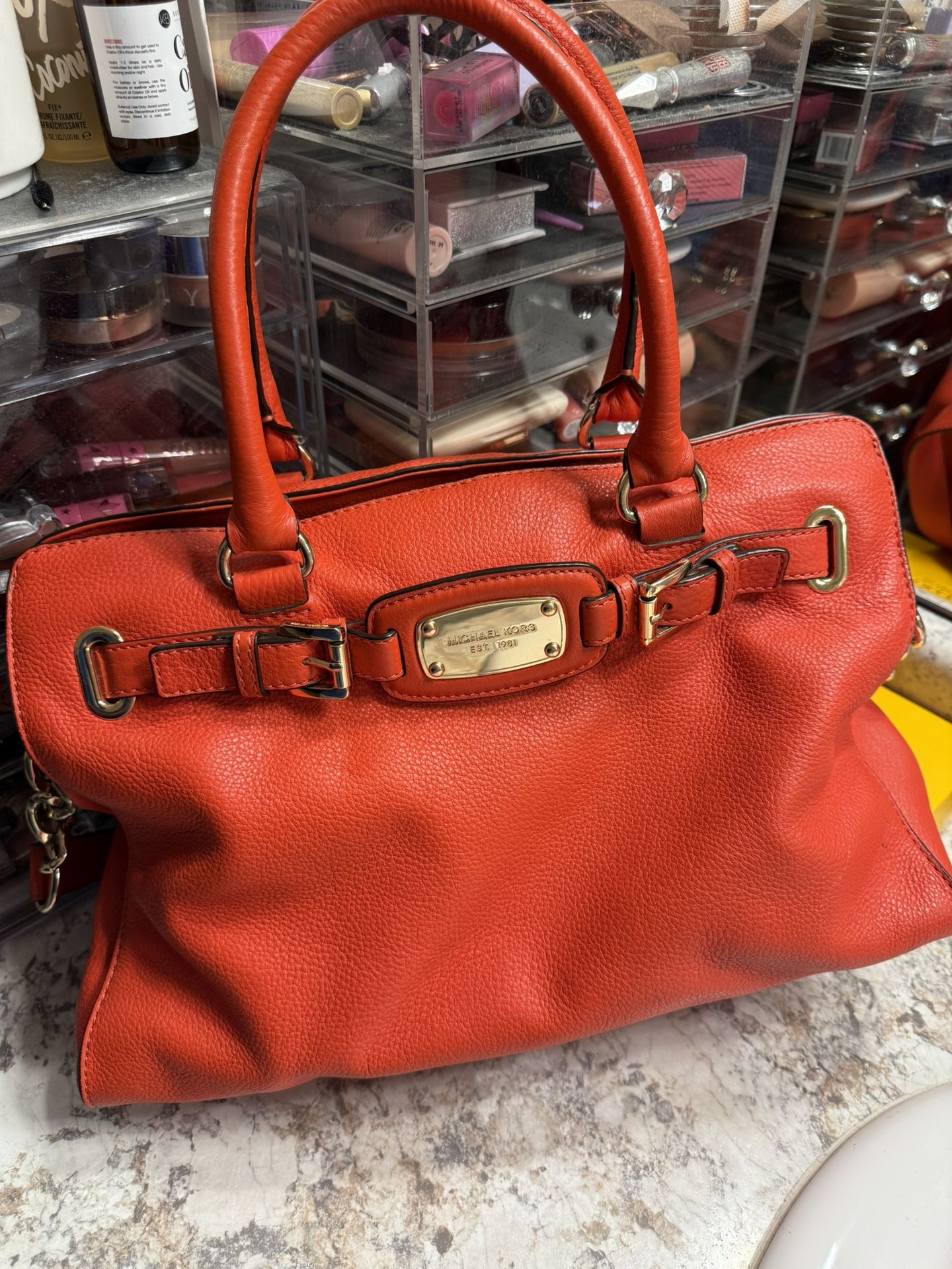 Michael Kors- Large Orange Purse- Great Condition