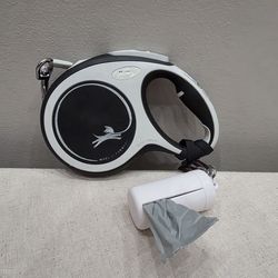 Flexi Retractable Dog Leash + Poop Bag Dispenser