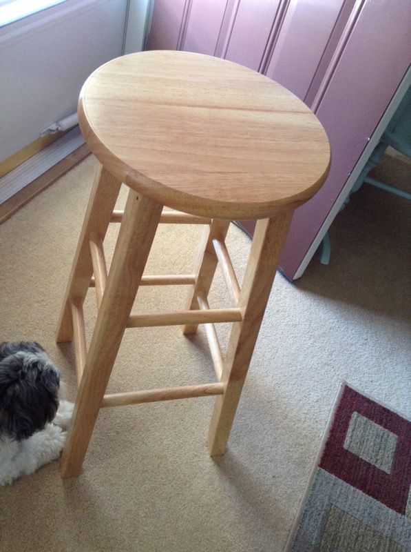 Solid Oak Bar Stool