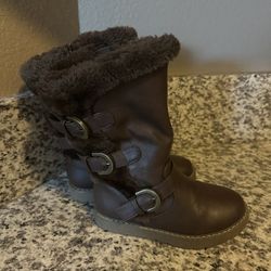 Little Girls Brown Boots, Size 10