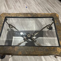 Marble Iron Glass Coffee Table
