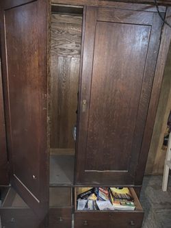 Antique Wardrobe Closet 2 Drawer Dresser $500.00