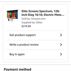 Elite Screens 128” Electric Motorized Projector Screen – Brand New (Box Worn) – $175 OBO