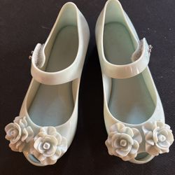 Mini Melissa Teal Flats Little Kids 12 