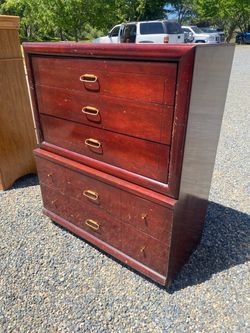 Vintage  Tall Dresser Chest of Drawers