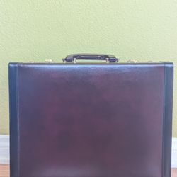 Vintage Leather Attaché Briefcase w/ Combination Locks – Brand New