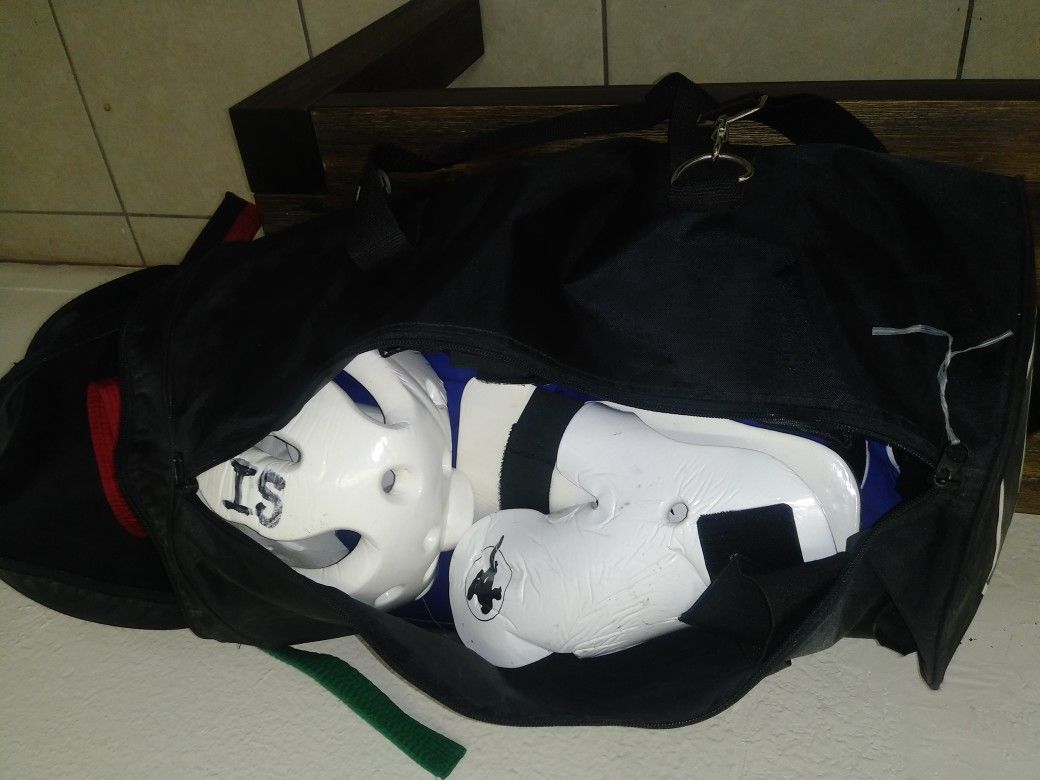 Bag of fight training gear