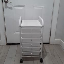 Plastic Drawers Rolling Cart 