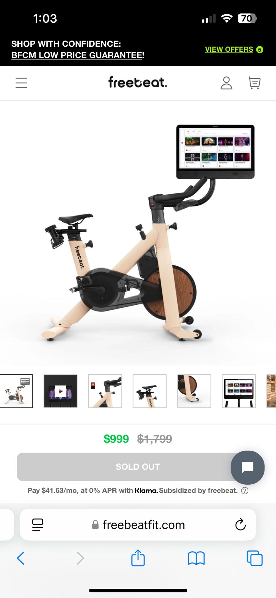 FreeBeat Stationary Bike- Works