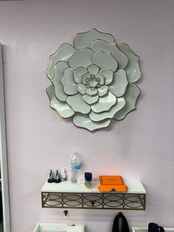 Floating shelves and wall art