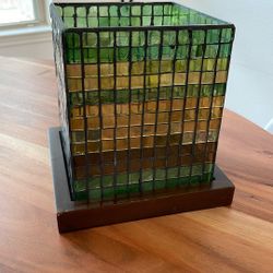 Stained Glass Candle Holder 6”x6”x8”