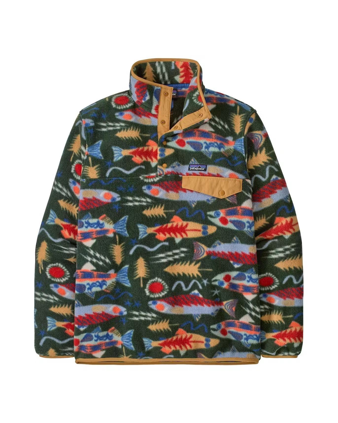 Patagonia Salmon Energy Synchilla Snap T XL