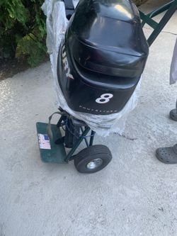 Mercury 8 Outboard With Hand Truck