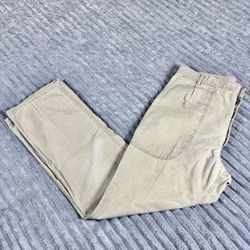  L.L. Bean 70s Tan Chinos Straight Leg Casual Mens size 36x32 vintage USA 