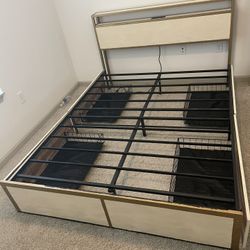 Queen Bed Frame With Outlets 