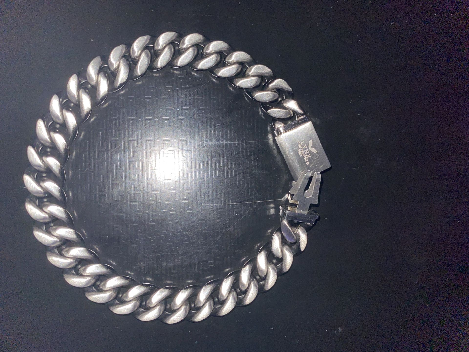 Silver Curb Link Braclet