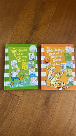 Dr. Seuss Green Orange Multi Books Children’s Kids Home School Reading Montessori Scholastics Early Beginner Reader Chapter Paperback Hardcover