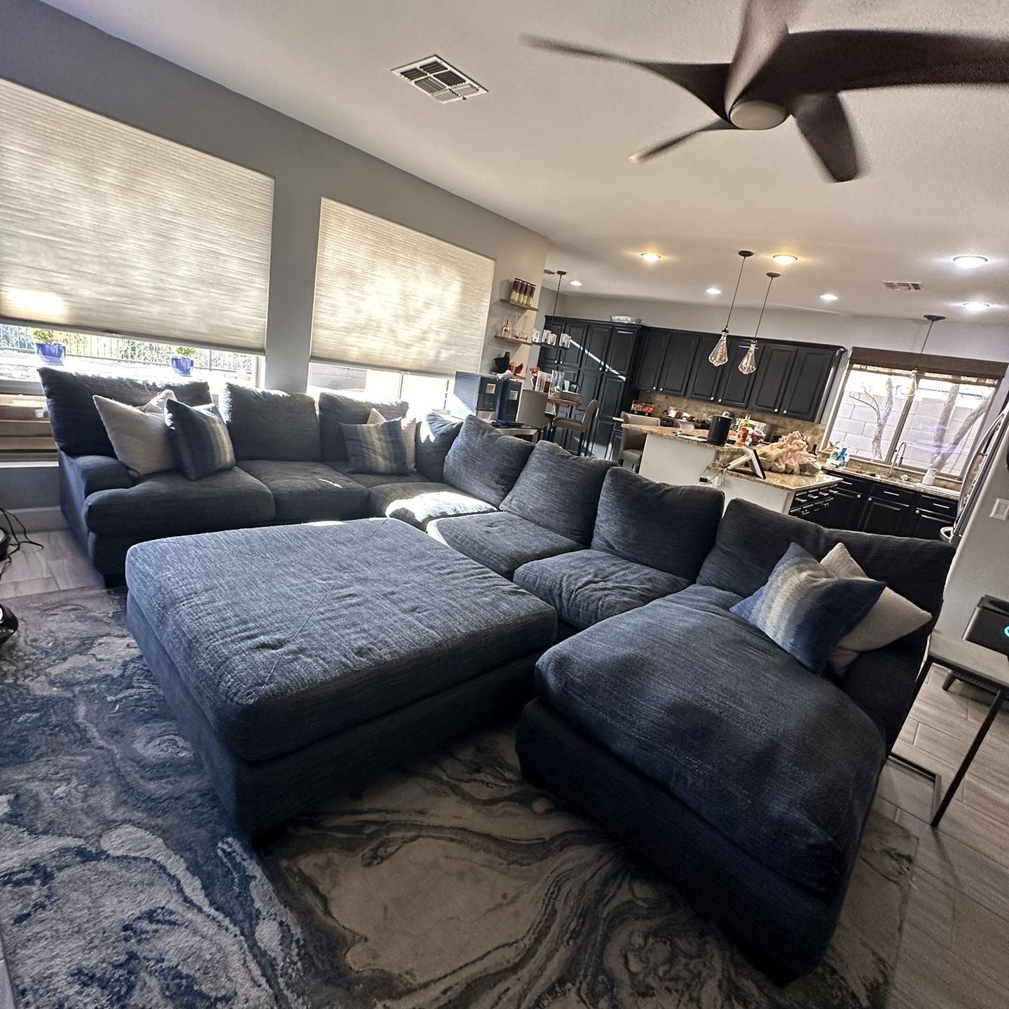 Large comfy Couch And Matching Ottoman