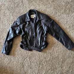 Genuine Leather Vintage Jacket - Woman’s Small