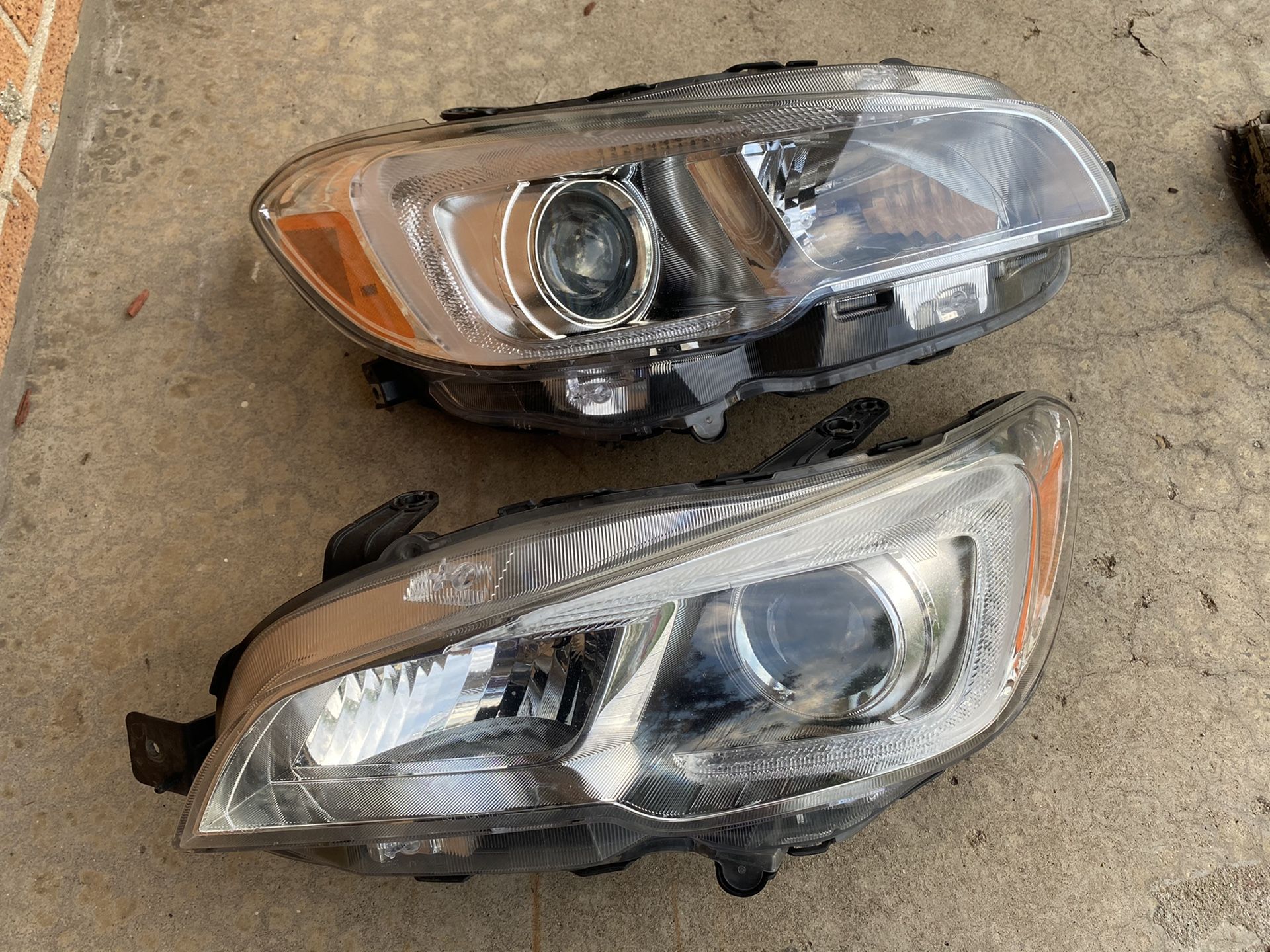 2015-2017 Subaru WRX OEM Chrome Projector Front Headlights Headlamps Head Lights