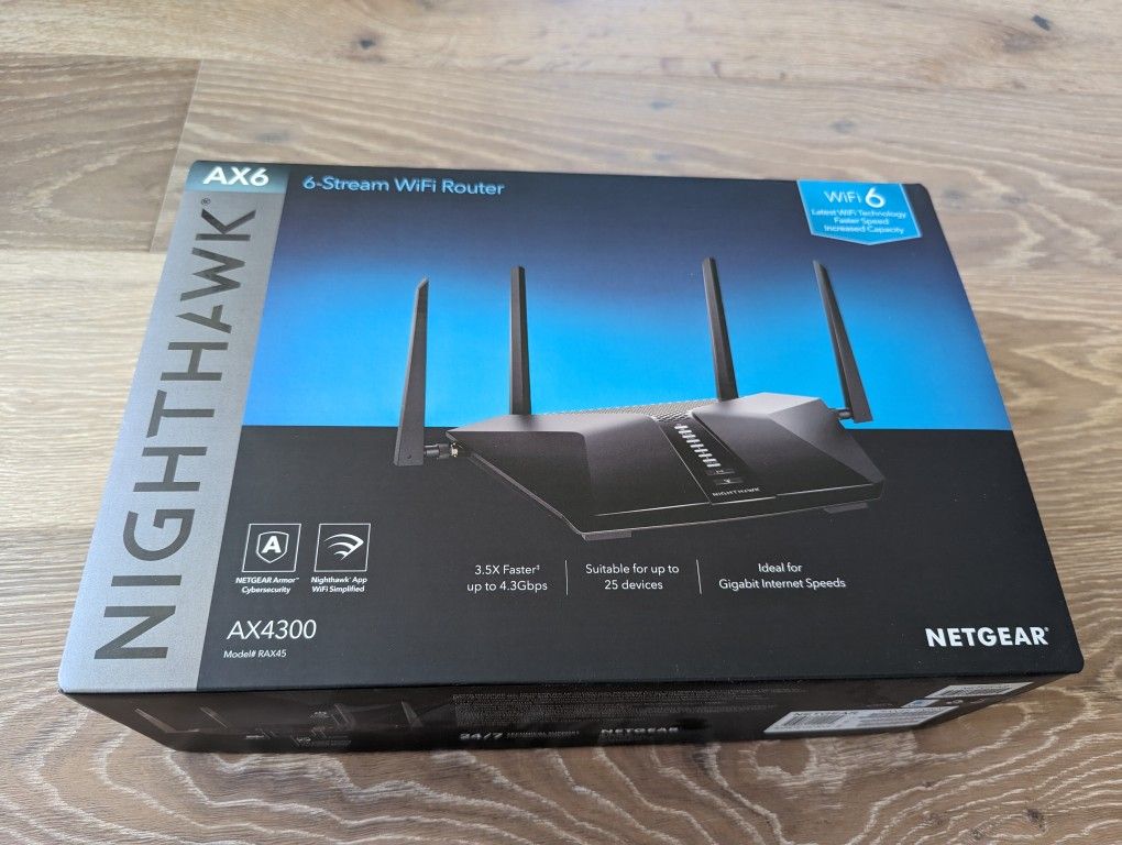 Nighthawk AX6 6-Stream AX4300 WiFi Router