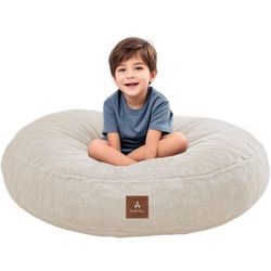 Bean Bag Chair – Soft Foam Filling | Removeable & Washable Cover | Ultra-Soft Plush Fabric - Minimalist Floor Cushion for Kids & Adults, Gaming, Readi