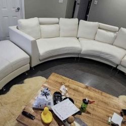 Leather sofa set With Chaise MOVING THIS WEEK
