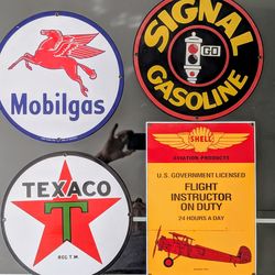 Genuine Ande Rooney Porcelain Enamel Reproduction garage signs ,man cave ,automobilia