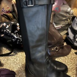 Black Leather Boots Storage Sale!!!